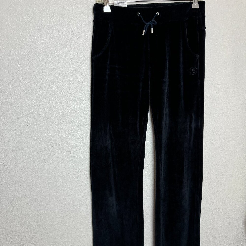 Bogner Black Velvet Relax Travel Pants Size 6